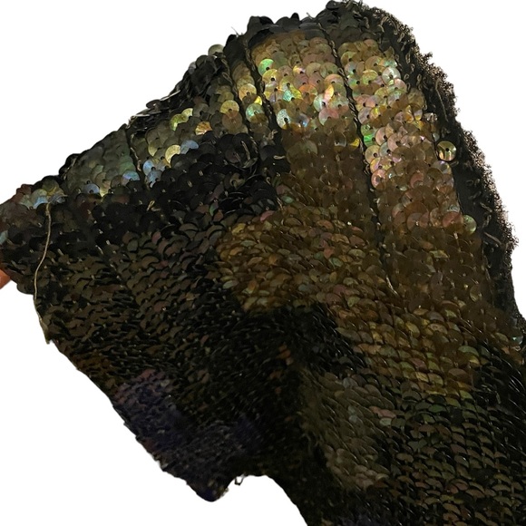 Sequin All Over Multi Color Top, Pull Over with Stretch Med - Picture 10 of 11